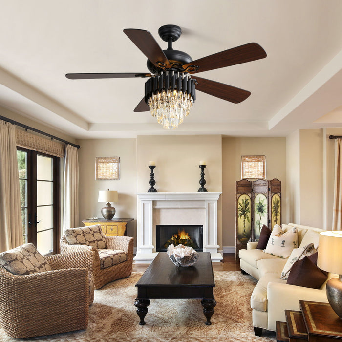 Classics Ceiling Fan With 3 Speed Wind 5 Plywood Blades Remote Control Ac Motor With Light