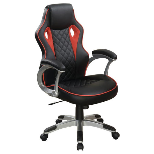 Lucas - Upholstered Office Chair - Black And Red Unique Piece Furniture