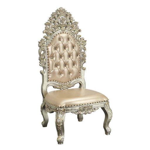 Sorina - Side Chair (Set of 2) - PU & Antique Gold Finish Unique Piece Furniture