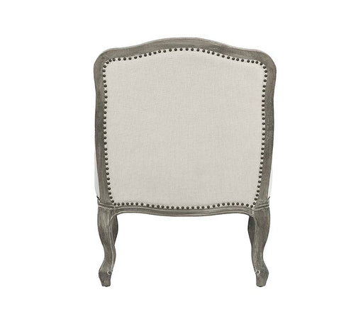 Tania - Chair - Cream Linen & Brown Finish Unique Piece Furniture