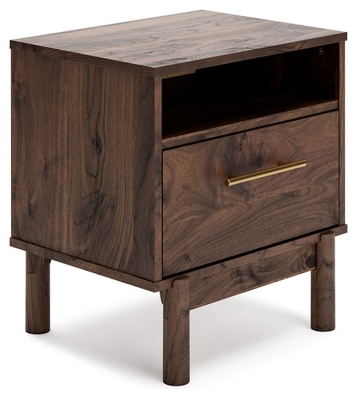 Calverson - Mocha - One Drawer Night Stand - Medium Unique Piece Furniture