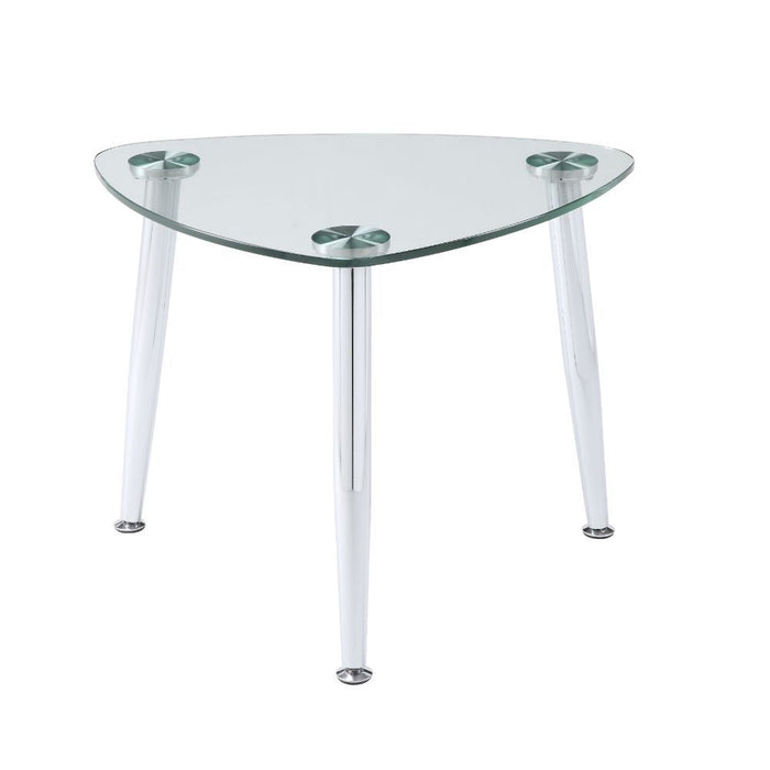 Phlox - End Table - Chrome & Clear Glass Unique Piece Furniture