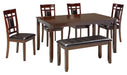 Bennox - Brown - Dining Room Table Set (Set of 6) Unique Piece Furniture