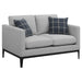 Apperson - Cushioned Back Loveseat - Light Gray Unique Piece Furniture