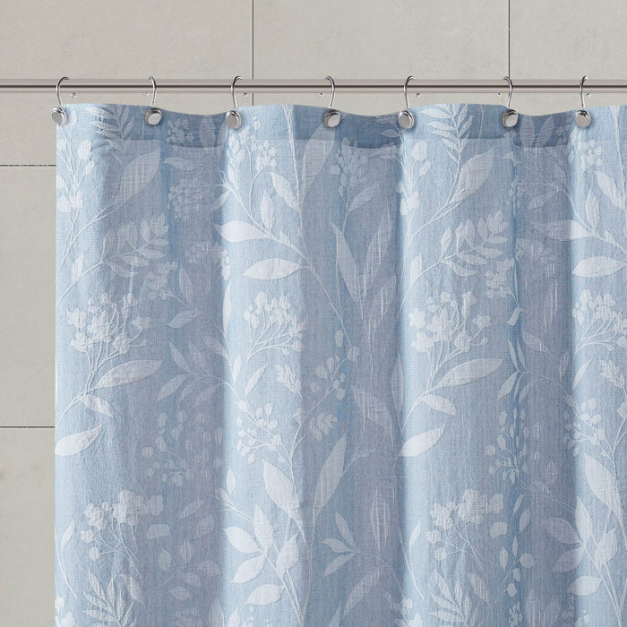 Floral Shower Curtain - Blue