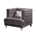 Hegio - Chair - Gray Velvet Unique Piece Furniture