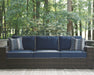 Grasson Lane - Brown / Blue - 6 Pc. - Lounge Set Unique Piece Furniture