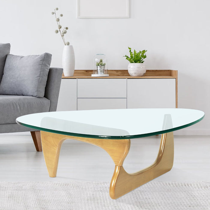 Home Modern Triangle Coffee Table - Natural