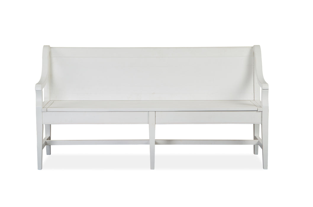 Heron Cove - Bench With Back - Chalk White