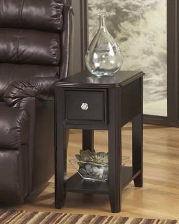 Breegin - Almost Black - Chair Side End Table Unique Piece Furniture