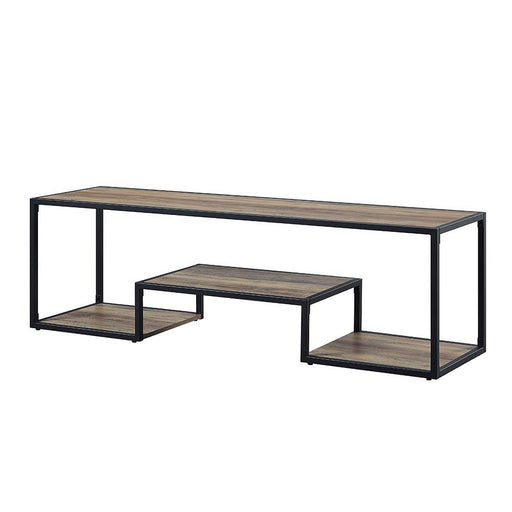 Idella - TV Stand - Rustic Oak & Black Finish Unique Piece Furniture