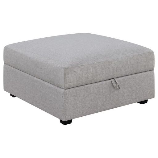 Cambria - Upholstered Square Storage Ottoman - Gray Unique Piece Furniture