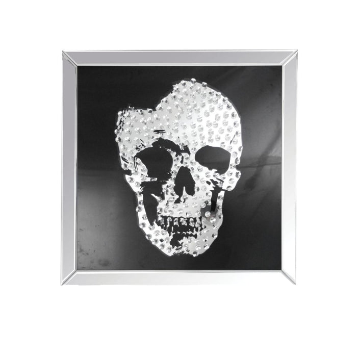Nevina - Wall Art - Mirrored & Faux Crystal Skull Unique Piece Furniture Furniture Store in Dallas and Acworth, GA serving Marietta, Alpharetta, Kennesaw, Milton