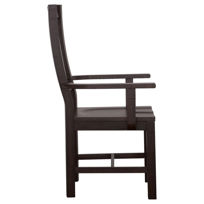 Calandra - Slat Back Arm Chairs (Set of 2) - Vintage Java Unique Piece Furniture