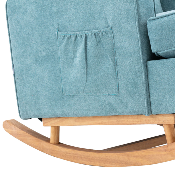 Coolmore Comfortable Rocking Chair Accent Chair - Mint Green