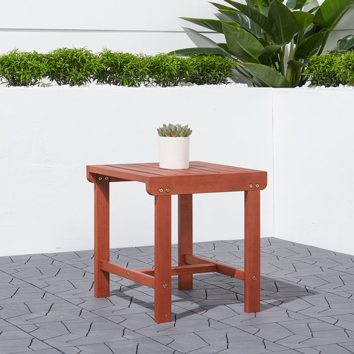 Malibu Outdoor Patio Wood Side Table