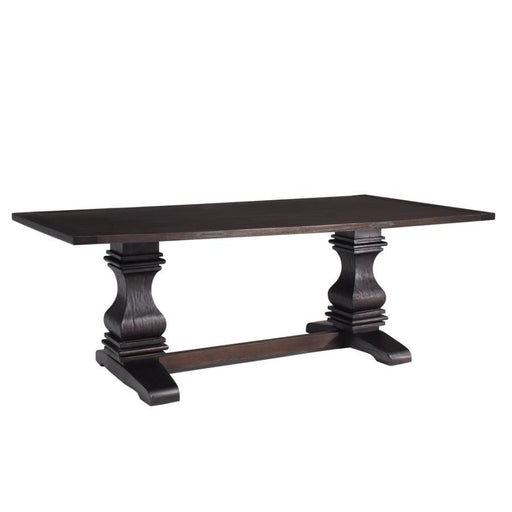 Parkins - Double Pedestals Dining Table - Rustic Espresso Unique Piece Furniture