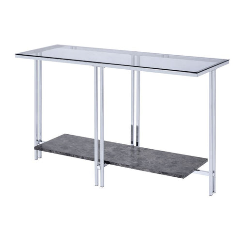 Liddell - Accent Table - Chrome & Glass Unique Piece Furniture