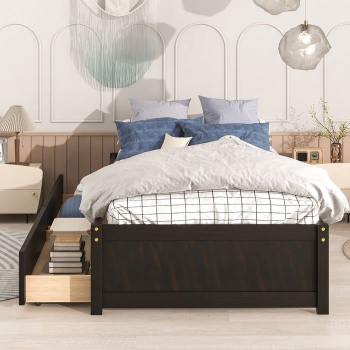 Twin Bed With 2 Drawers - Espresso
