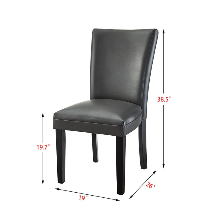 Dining Chair (Gray Breathing Leather)