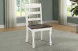 Madelyn - Ladder Back Side Chairs (Set of 2) - Dark Cocoa And Coastal White Unique Piece Furniture