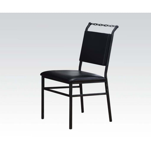 Jodie - Chair - Black PU & Antique Black Unique Piece Furniture