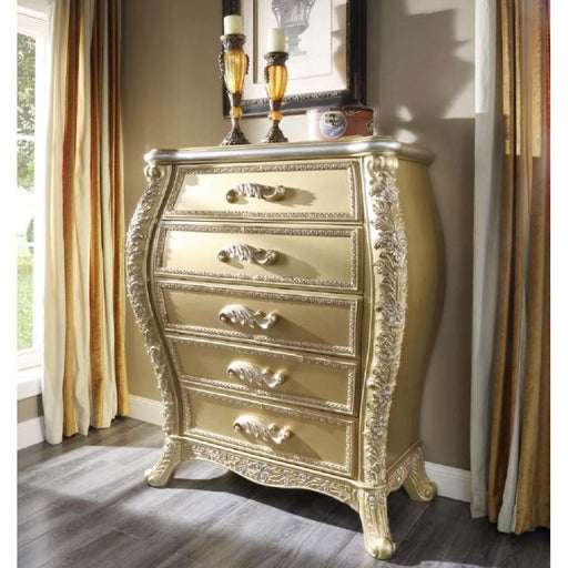 Cabriole - Chest - Gold Finish Unique Piece Furniture