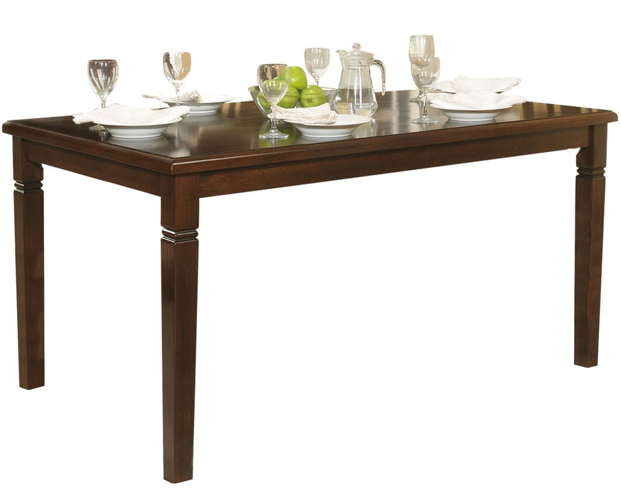 Espresso Finish Transitional Style 1 Piece Dining Table Oak Veneer Wood Casual Dining Room Furniture