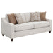 Christine - Upholstered Cushion Back Sofa - Beige Unique Piece Furniture