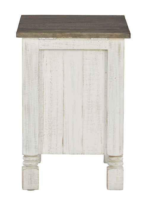 Havalance - White / Gray - Chair Side End Table Unique Piece Furniture