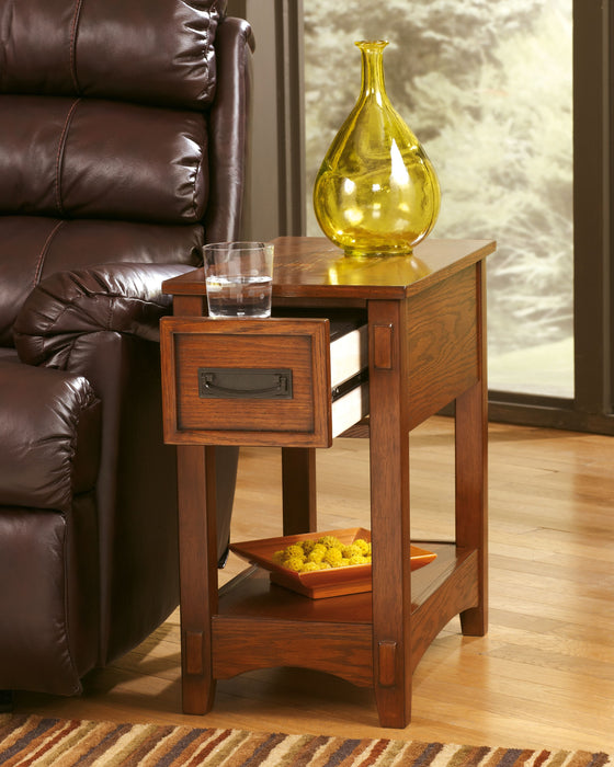 Breegin - Brown - Chair Side End Table - 1 Drawer Unique Piece Furniture
