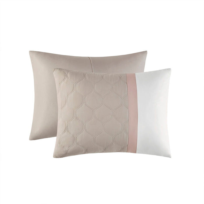 8 Piece Comforter Set - Blush