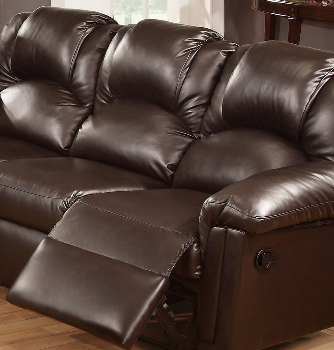 Motion Recliner Chair 1 Piece Glider Couch Living Room Furniture Brown Bonded Leather