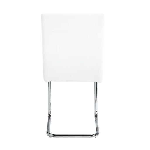 Palton - Side Chair (Set of 2) - White PU & Chrome Finish Unique Piece Furniture
