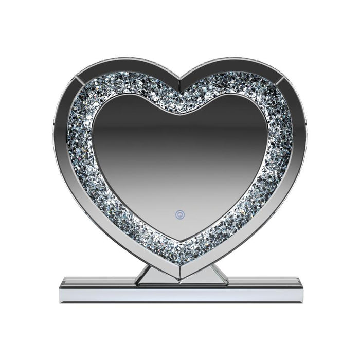 Euston - Heart Shape Table - Mirror Silver Unique Piece Furniture