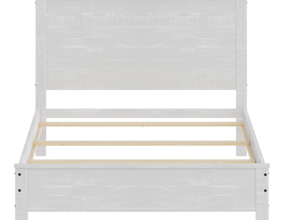 Yes4Wood Albany Solid Wood White Bed, Modern Rustic Wooden Twin Size Bed Frame Box Spring Needed