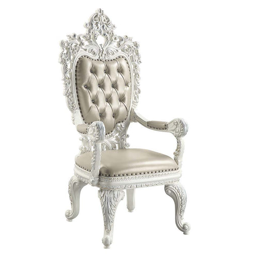 Vanaheim - Dining Chair (Set of 2) - Beige PU & Antique White Finish Unique Piece Furniture