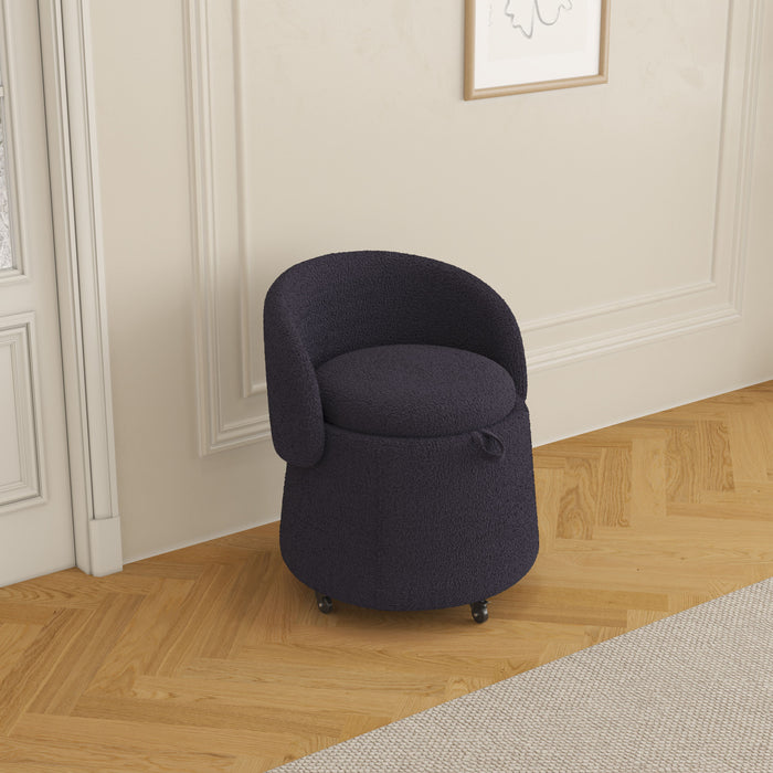 Multi-Functional Stool Can Be Moved For Storage, Teddy Fleece Bedroom