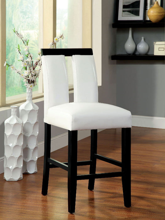 Luminar - Counter Height Chair (Set of 2) - Black / White Unique Piece Furniture