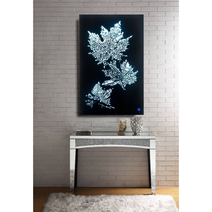 Hadrias - Wall Art - Smoky Glass & Faux Crystal Unique Piece Furniture