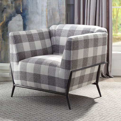Niamey II - Accent Chair - Pattern Fabric & Metal Unique Piece Furniture