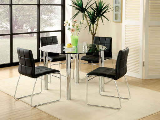 Kona - Round Dining Table - Pearl Silver Unique Piece Furniture