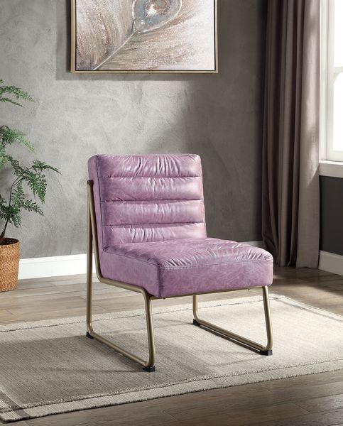 Loria - Accent Chair - Wisteria - Top Grain Leather Unique Piece Furniture