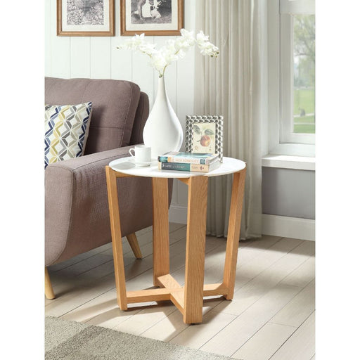 Tartan - Accent Table - Marble & Natural Unique Piece Furniture