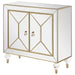 Lupin - 2-Door Accent Cabinet - Mirror And Champagne Unique Piece Furniture
