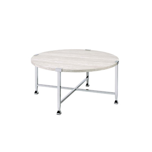 Brecon - Coffee Table - White Oak & Chrome Unique Piece Furniture
