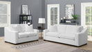 Ashlyn - Upholstered Sloped Arms Loveseat - White Unique Piece Furniture