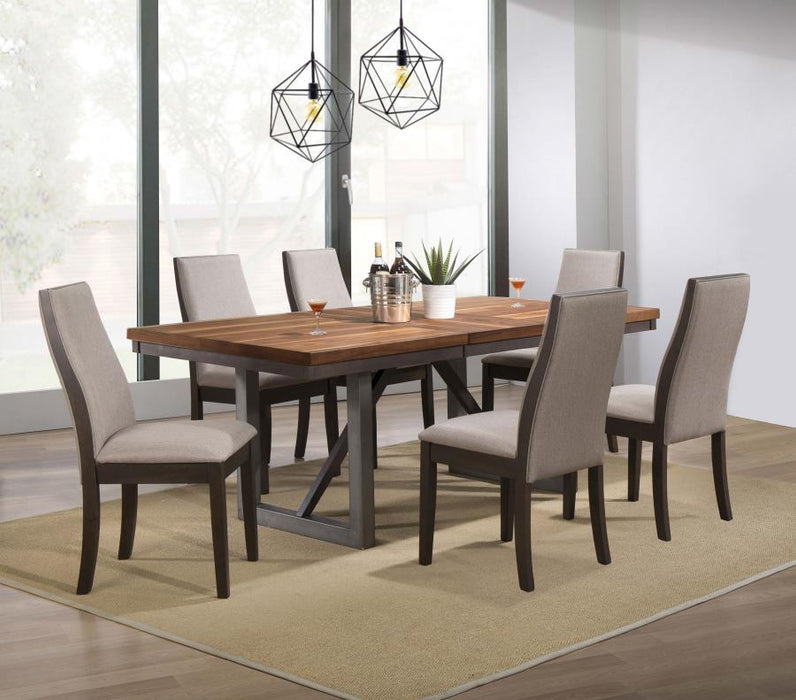 Spring Creek - Dining Table With Extension Leaf - Natural Walnut Unique Piece Furniture