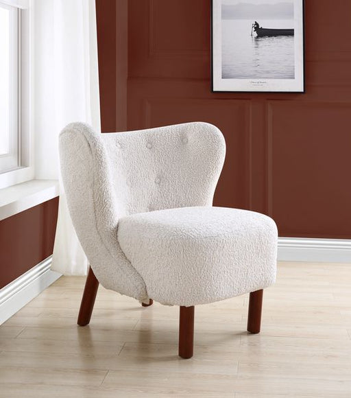 Zusud - Accent Chair - White Teddy Sherpa Unique Piece Furniture