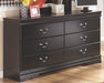 Huey - Black - Six Drawer Dresser Unique Piece Furniture